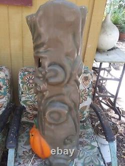 Vtg Rare 35 Blow Mold Spooky Halloween Tree Light J-O-L Pumpkin Plastic Foam