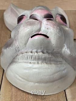 Vtg Rare Halloween Mask Made In France Bayshore Alice In Wonderland White Rabbit