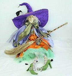 Vtg Rare Patience Brewster KRINKLES Raggedy Witch Dept 56 Halloween 36 Tall