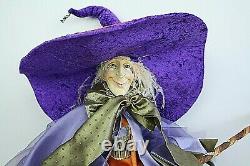 Vtg Rare Patience Brewster KRINKLES Raggedy Witch Dept 56 Halloween 36 Tall