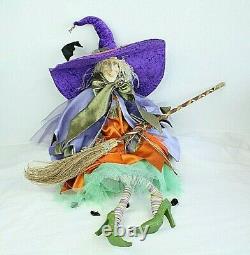 Vtg Rare Patience Brewster KRINKLES Raggedy Witch Dept 56 Halloween 36 Tall