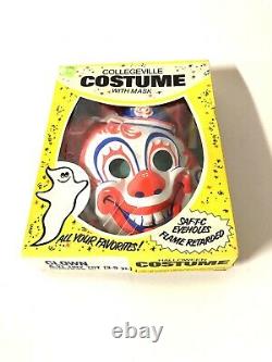 Vtg Rob Zombie-mask-halloween-box Collegeville Costume Plastic Rare Clown Org