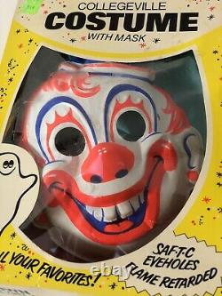 Vtg Rob Zombie-mask-halloween-box Collegeville Costume Plastic Rare Clown Org