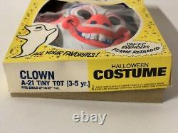 Vtg Rob Zombie-mask-halloween-box Collegeville Costume Plastic Rare Clown Org