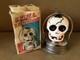 Vtg Rose Milk Glass Skull Lighted Lantern No. 424 Hong Hong Halloween Box Rare