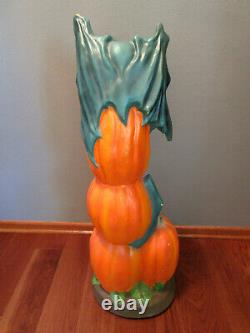 Vtg Trendmasters Halloween Stacked Lighted Foam Mold Pumpkins/ Bats -36- RARE