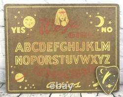 Vtg We-ja Girl Ouija Talking Spirit Board Game Planchette Halloween Scarce Rare