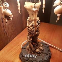 Wicked Skulls and Bones Table Lamp Halloween Goth Rare Vintage Piece