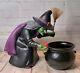 Wicked Witch Black/purple Ceramic Figurine Halloween Decor 1992 Rare Vintage