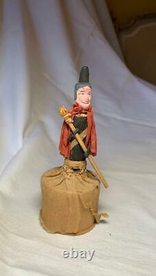Witch Halloween Candy Container Antique c1930 RARE Nippon Paper Mache Crepe