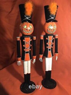 180 Degrés Halloween 25 Jack O Lantern Soldats en étain (Les bras bougent) Vintage RARE