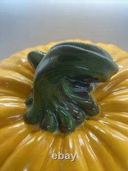 1973 VTG VINTAGE CERAMIQUE CITROUILLE JACK O LANTERN. RARE & EXCELLENT ! 11x12 GRAND