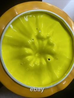1973 VTG VINTAGE CERAMIQUE CITROUILLE JACK O LANTERN. RARE & EXCELLENT ! 11x12 GRAND