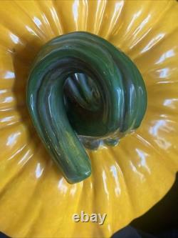1973 VTG VINTAGE CERAMIQUE CITROUILLE JACK O LANTERN. RARE & EXCELLENT ! 11x12 GRAND