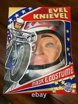 1974 Costume D'halloween Evel Knievel En Boîte Vintage Rare Par Ben Cooper