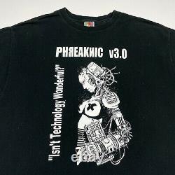 90s Vintage Phreaknic 1999 Halloween Hacker Cyberpunk T-shirt Rare Freaknik Tee