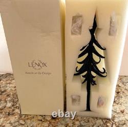 ARBRE EN VERRE ARTISANAL HALLOWEEN NOËL VINTAGE LENOX AVEC ORNEMENTS NIB RARE TROUVAILLE