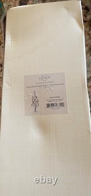ARBRE EN VERRE ARTISANAL HALLOWEEN NOËL VINTAGE LENOX AVEC ORNEMENTS NIB RARE TROUVAILLE