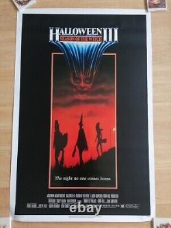 Affiche de cinéma originale et vintage d'Halloween 3 de 1982 Rare