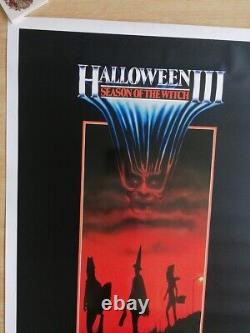 Affiche de cinéma originale et vintage d'Halloween 3 de 1982 Rare