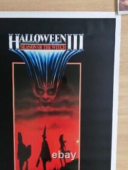 Affiche de cinéma originale et vintage d'Halloween 3 de 1982 Rare