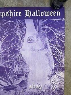 Affiche originale de Halloween du collège d'Hampshire de 1983 à Amherst, rare et authentique