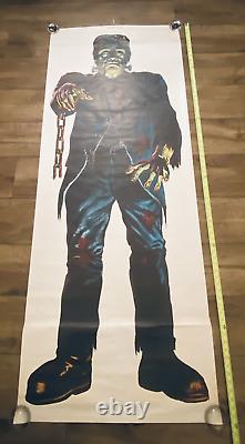 Affiche originale rare de Frankenstein 72 Vintage Horreur Monstre Halloween Porte