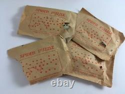 Années 1940 Vintage Halloween Party Favors Rare Play Teeth Spider Puzzles Occup Japon