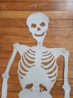 Antique 1937 Beistle 57 Skeleton Avec Emballage Original Très Rare Halloween