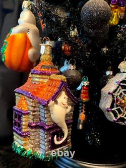 Arbre de Noël décoré pour Halloween / Ornements de Noël de l'Ancien Monde - Halloween / Vintage / Rare