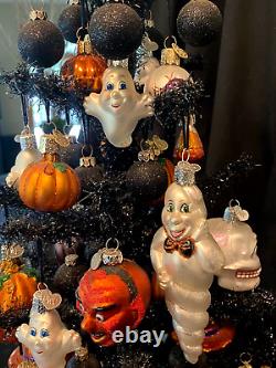 Arbre de Noël décoré pour Halloween / Ornements de Noël de l'Ancien Monde - Halloween / Vintage / Rare