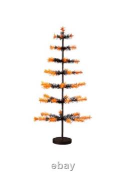 Arbre en plumes d'Halloween Bethany Lowe rare 36 look vintage noir orange