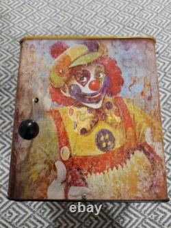 Atico Clown Effrayant et Glauque Pop-Up Jack In The Box Jouet de Style Vintage - Très Rare