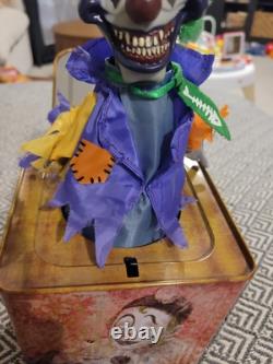 Atico Clown Effrayant et Glauque Pop-Up Jack In The Box Jouet de Style Vintage - Très Rare