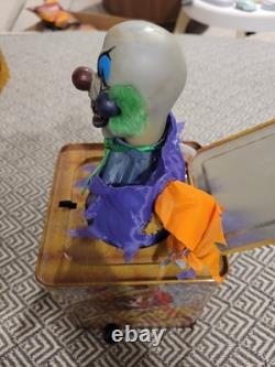 Atico Clown Effrayant et Glauque Pop-Up Jack In The Box Jouet de Style Vintage - Très Rare