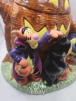 Bocal à biscuits Vintage Disney Store Halloween Winnie l'Ourson et ses amis Rare avec boîte d'origine en état neuf