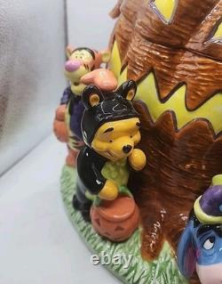 Bocal à biscuits Vintage Disney Store Halloween Winnie l'Ourson et ses amis Rare avec boîte d'origine en état neuf