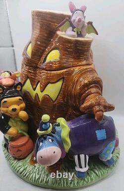 Bocal à biscuits Vintage Disney Store Halloween Winnie l'Ourson et ses amis Rare avec boîte d'origine en état neuf