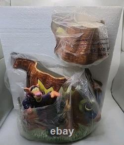 Bocal à biscuits Vintage Disney Store Halloween Winnie l'Ourson et ses amis Rare avec boîte d'origine en état neuf