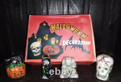 Bougies de décoration d'Halloween vintage rares - Grande boîte d'affichage complète de 12 unités