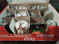 Bougies de décoration d'Halloween vintage rares - Grande boîte d'affichage complète de 12 unités