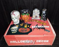 Bougies de décoration d'Halloween vintage rares - Grande boîte d'affichage complète de 12 unités