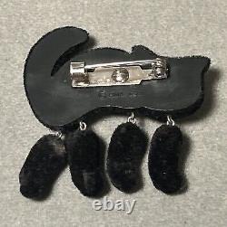 Broche Vintage Hallmark Rare Halloween Chat Vampire Crocs Fuzzy Jambes Suspendues