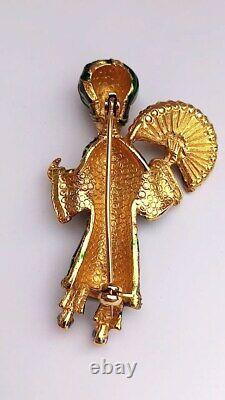 Broche rare de dame japonaise Ciner