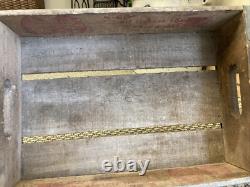 Caisse en bois vintage rare de soda Trick R Treat Elgin Illinois ? Boîte d'Halloween