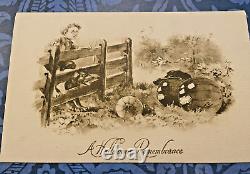 Carte Postale Antique Halloween RARE Vintage Gibson Sepia Petit Garçon JOL