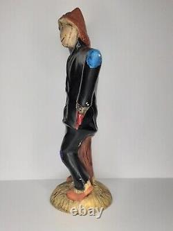Céramique Scarecrow Vintage Figurine 1970s Rare