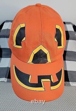 Chapeau de citrouille Jack'O Lantern d'Halloween ajustable rare du département 56 de collection vintage.