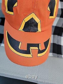 Chapeau de citrouille Jack'O Lantern d'Halloween ajustable rare du département 56 de collection vintage.