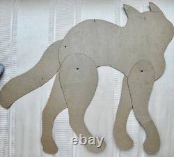 Chat Noir Découpé Jointé Halloween Vintage Beistle Rare
